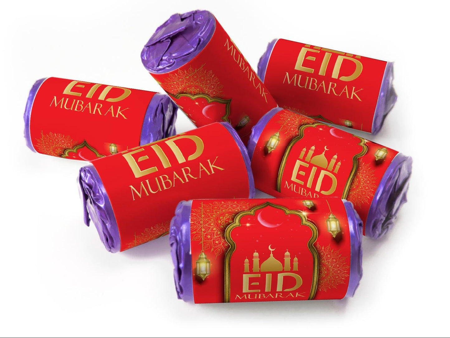 EID Sweets - EID Gifts - Favors - Love Heart Sweets with Inner Foil choices - Red V3