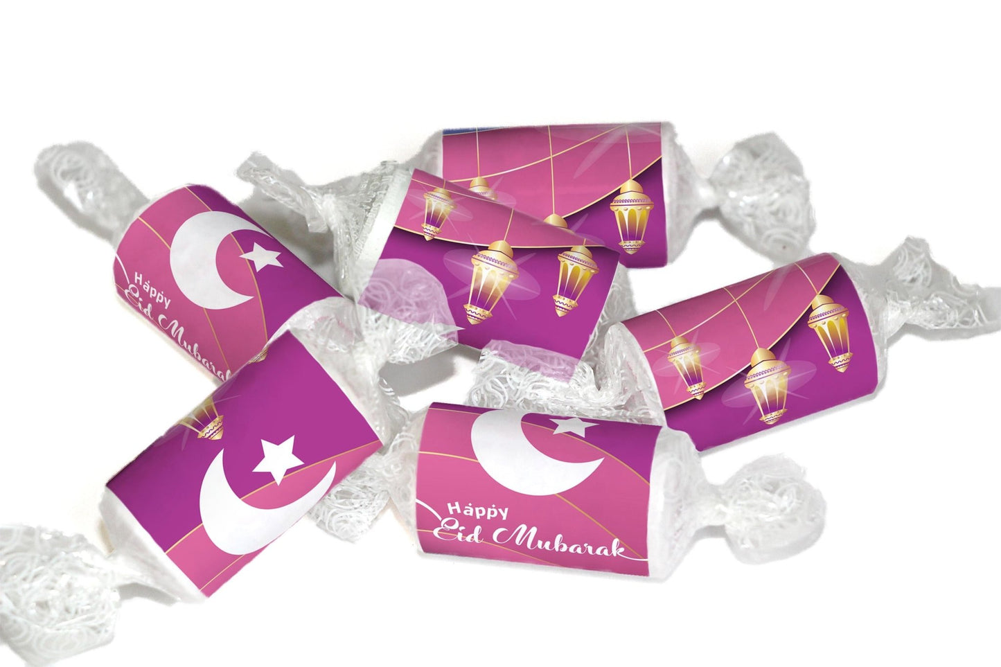 EID Sweets - Personalised Favours - Love Heart Sweets, EID GIFTS - Clear ends - V6 - Personalise4uLtd