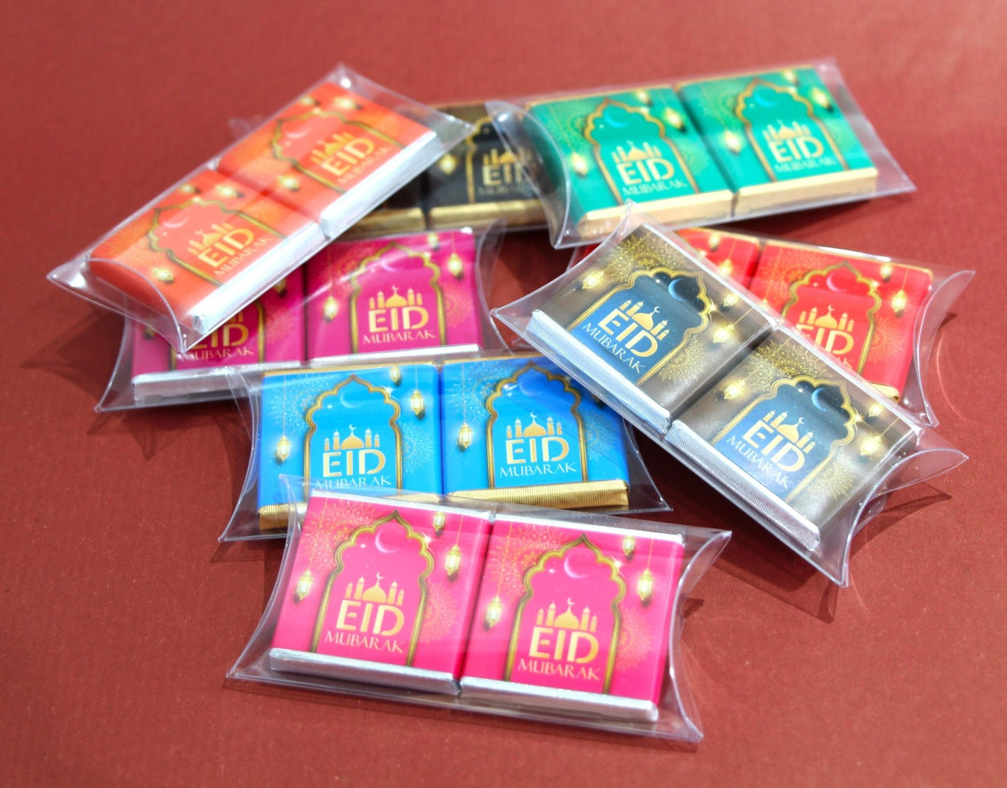 8 x EID Chocolate Twin Packs - 8 x Colours as listed - EID Gifts - Personalise4uLtd