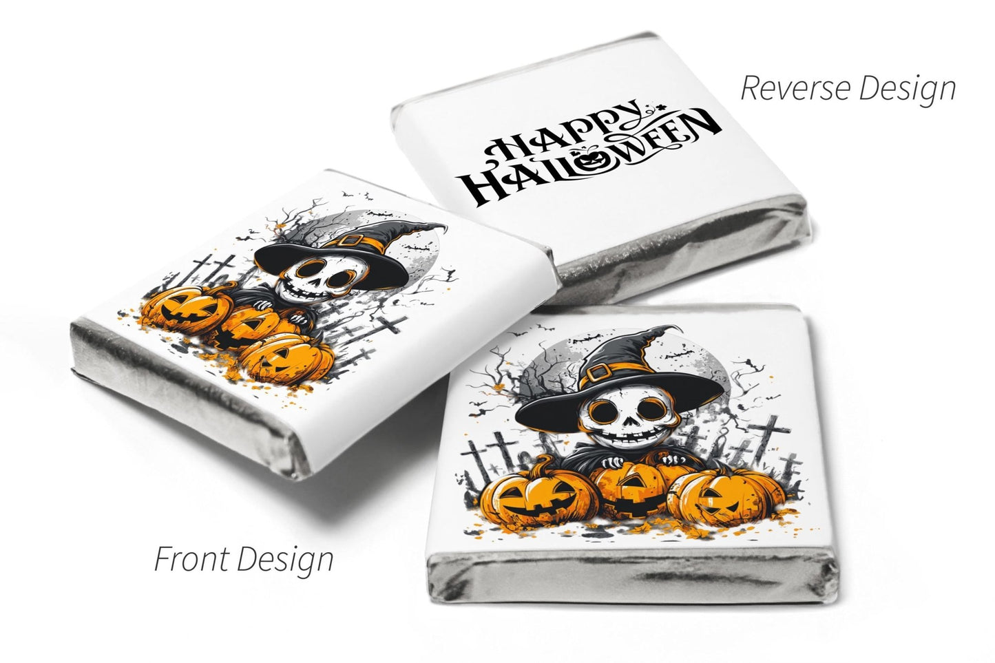 Halloween Chocolates - Personalised Favours - Neapolitan Chocolates - V13 - Personalise4uLtd