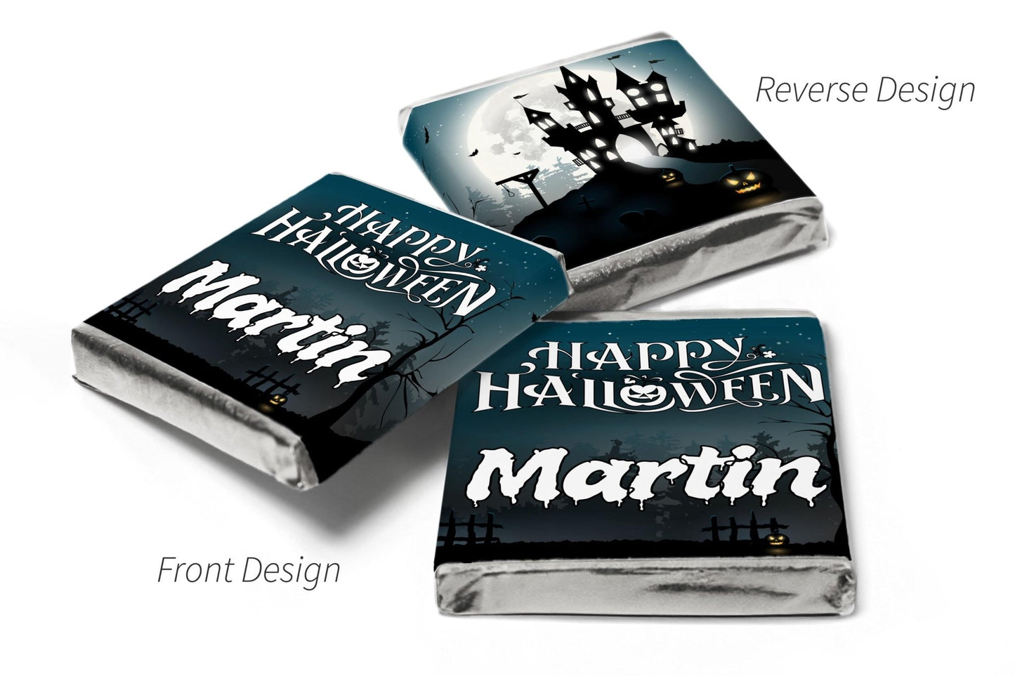 Halloween Chocolates - Personalised Favours - Neapolitan Chocolates - V9 - Personalise4uLtd