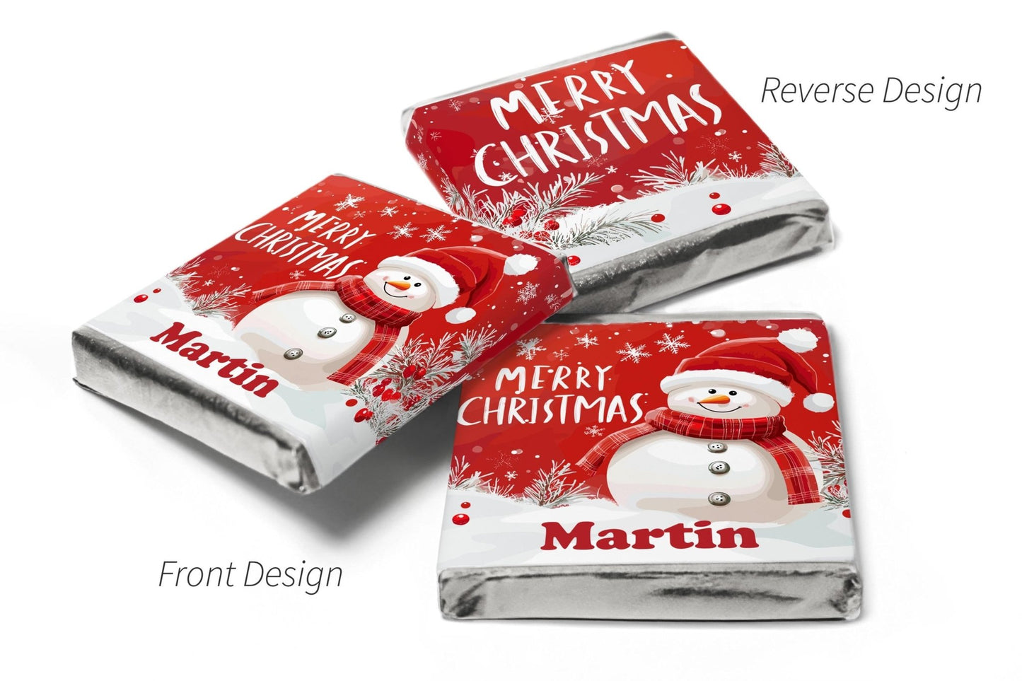 Christmas Chocolates, Personalised Favours, Neapolitan Chocolates, Xmas Party Favors, Santa Sweets, Custom Christmas Gifts, Party Bag V18 - Personalise4uLtd