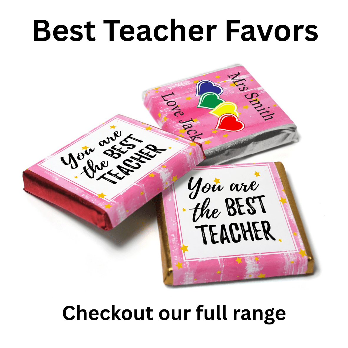 Best Teacher / Assistant Teacher Chocolate Bars - Personalise4uLtd