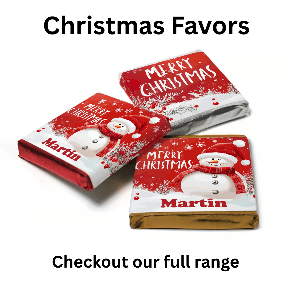 Christmas Neapolitan Chocolates - Personalise4uLtd