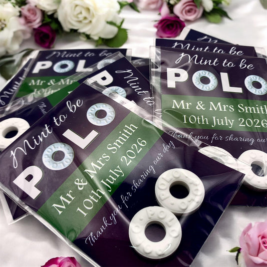 Personalised Wedding Favors - Mint to be - Polo Mints, Personalised Card Favours- V1