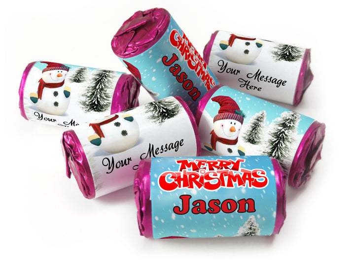 Christmas Sweets - Personalised Favours - Love Heart Sweets with Inner Foil choices, V3