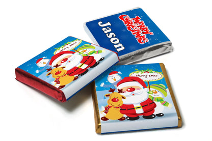 Christmas Chocolates - Personalised Favours - Neapolitan Chocolates - V1