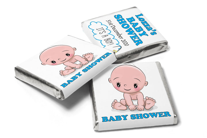 Baby Shower Chocolates - Personalised Favours - Neapolitan Chocolates- Boy V4