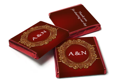 Emblem Wedding Chocolates - Personalised Wedding Favours - Neapolitan Chocolates - V1