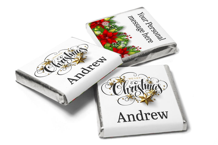 Christmas Chocolates - Personalised Favours - Neapolitan Chocolates -V9