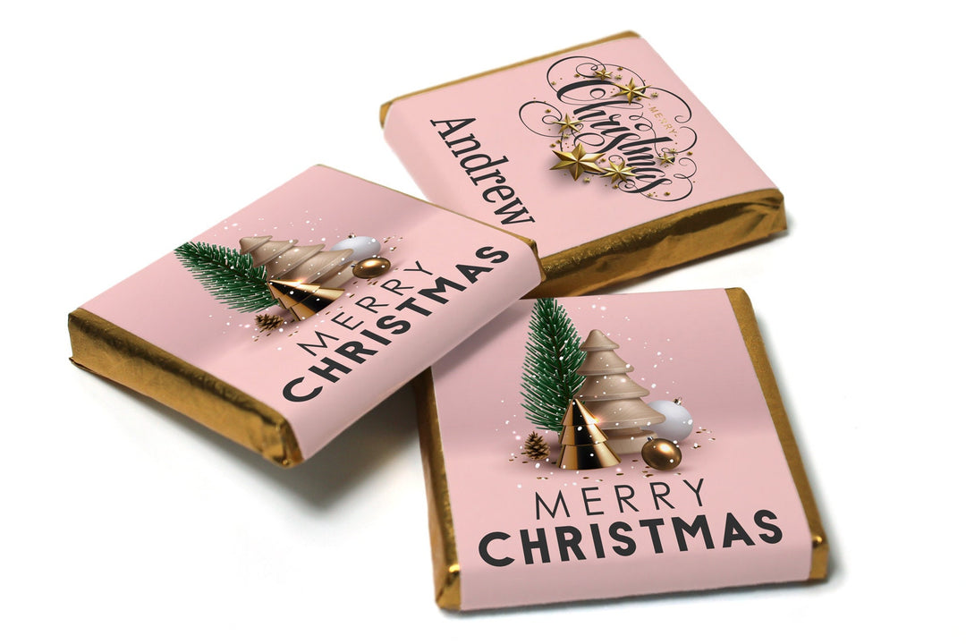 Christmas Chocolates - Personalised Favours - Neapolitan Chocolates - V10