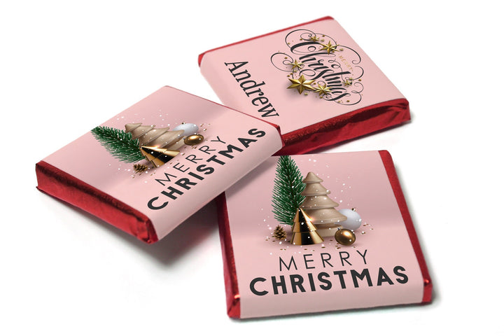 Christmas Chocolates - Personalised Favours - Neapolitan Chocolates - V10