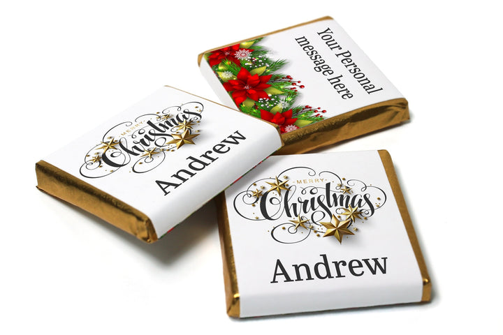 Christmas Chocolates - Personalised Favours - Neapolitan Chocolates -V9