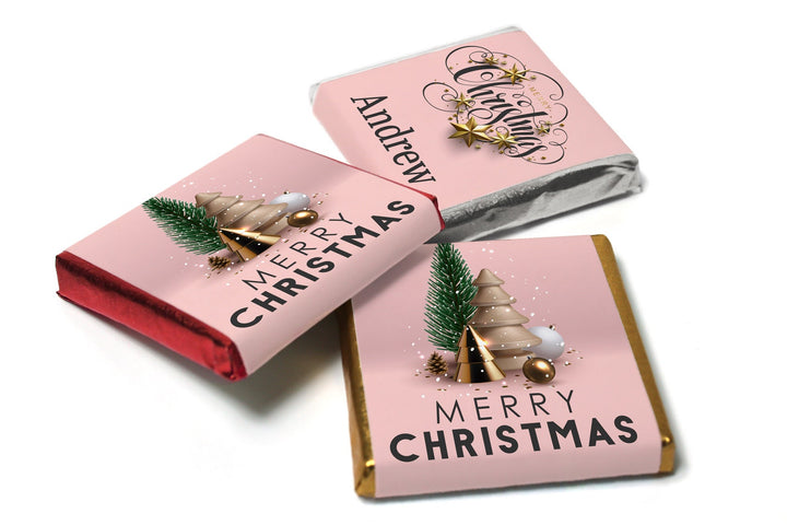 Christmas Chocolates - Personalised Favours - Neapolitan Chocolates - V10