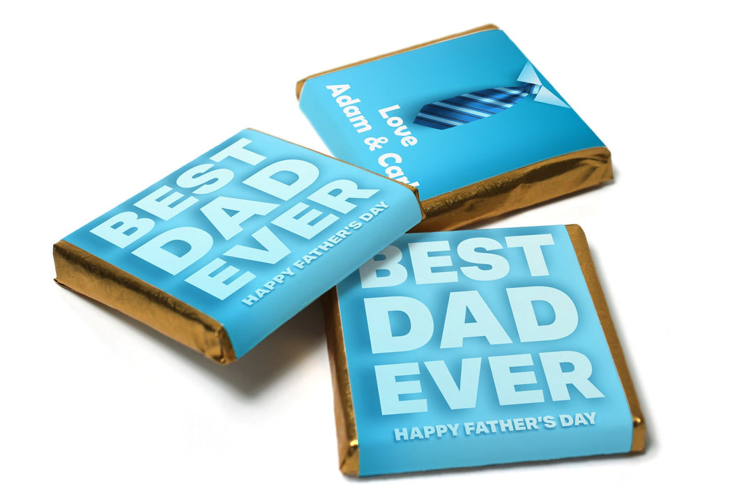 Fathers Day / Best Dad Chocolates - Personalised Favours - Neapolitan Chocolates - V0