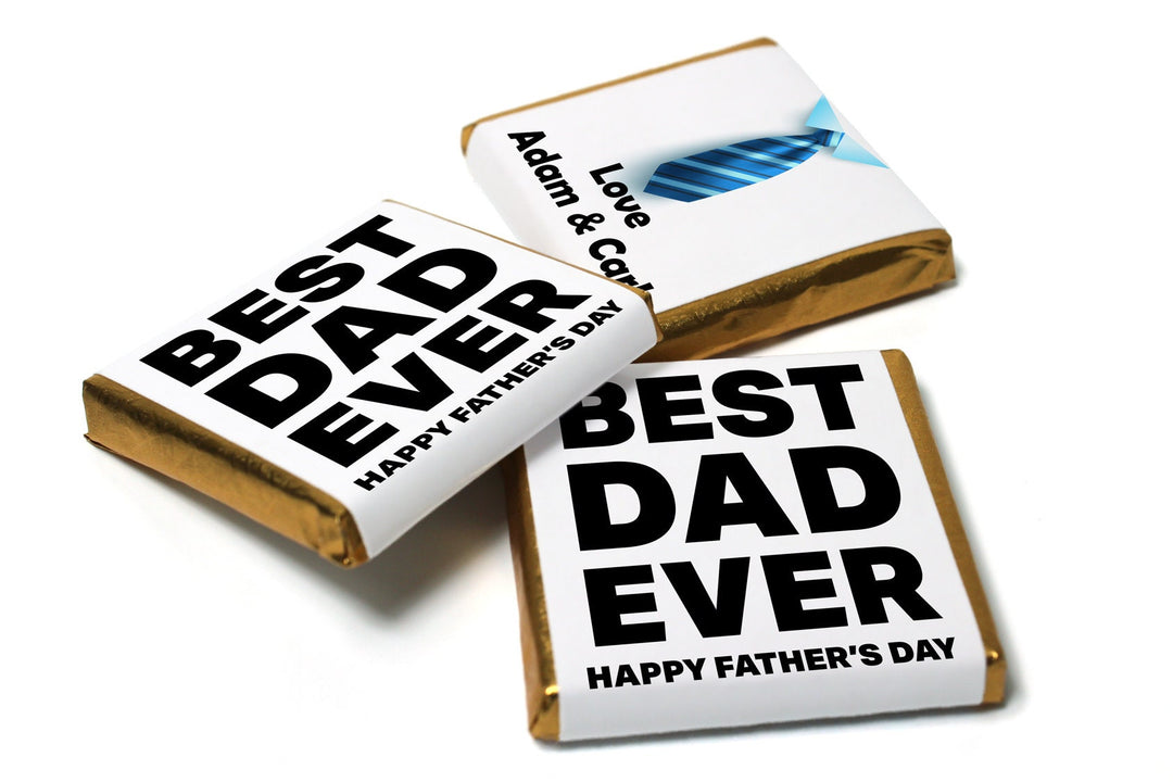 Fathers Day / Best Dad Chocolates - Personalised Favours - Neapolitan Chocolates - V1