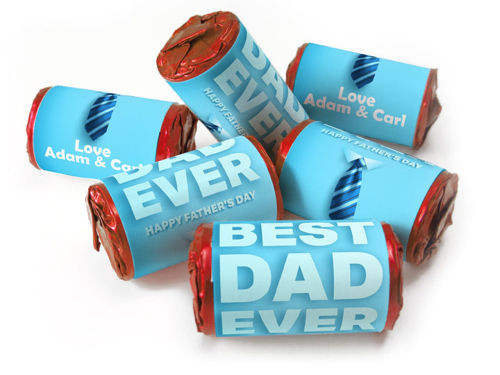 Fathers Day / Best Dad Sweets - Personalised Favours - Love Heart Sweets with Inner Foil choices V0