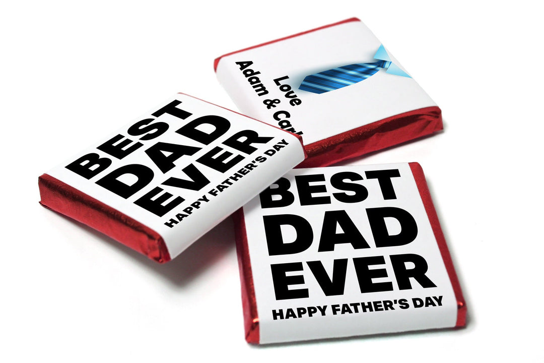 Fathers Day / Best Dad Chocolates - Personalised Favours - Neapolitan Chocolates - V1