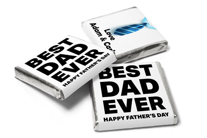 Fathers Day / Best Dad Chocolates - Personalised Favours - Neapolitan Chocolates - V1