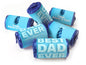 Fathers Day / Best Dad Sweets - Personalised Favours - Love Heart Sweets with Inner Foil choices V0