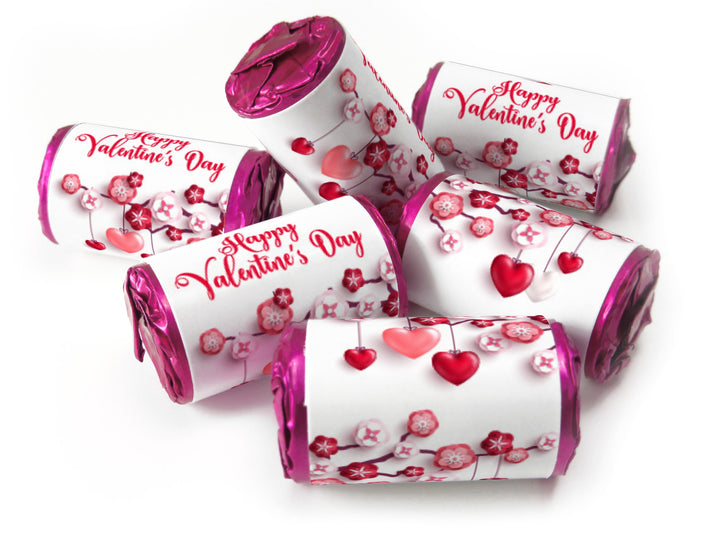 Valentines Day Favours - Love Heart Sweets with Inner Foil choices - Valentine V1