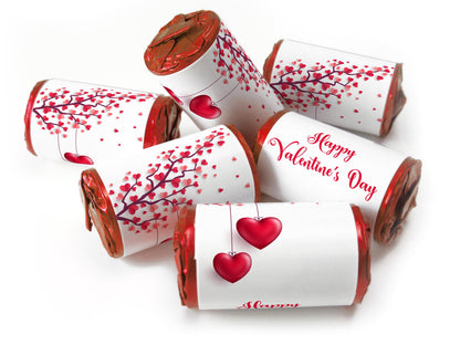 Valentines Day Favours - Love Heart Sweets with Inner Foil choices - Valentine V2