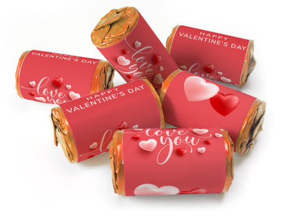 Valentines Day Favours - Love Heart Sweets with Inner Foil choices - Valentine V5