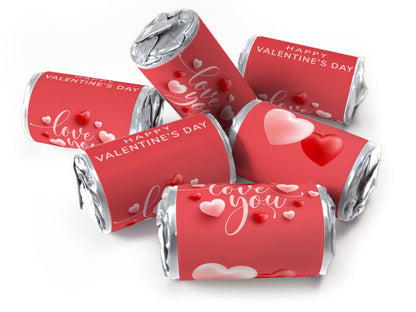 Valentines Day Favours - Love Heart Sweets with Inner Foil choices - Valentine V5