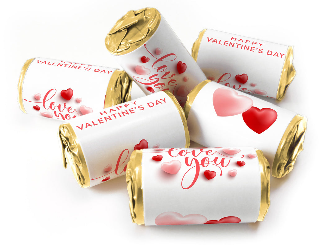 Valentines Day Favours - Love Heart Sweets with Inner Foil choices - Valentine V6