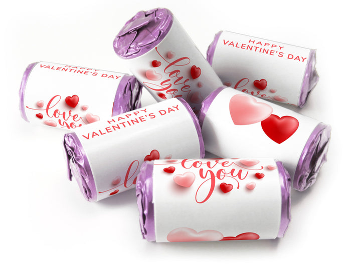 Valentines Day Favours - Love Heart Sweets with Inner Foil choices - Valentine V6