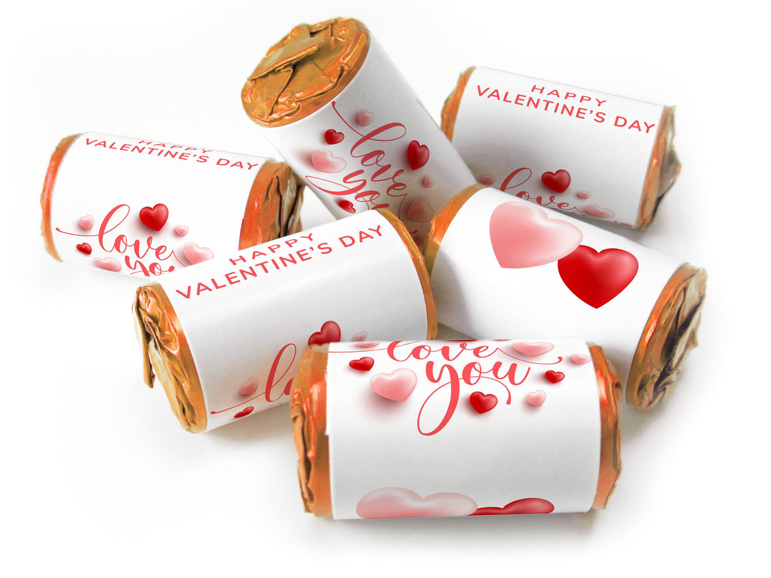 Valentines Day Favours - Love Heart Sweets with Inner Foil choices - Valentine V6