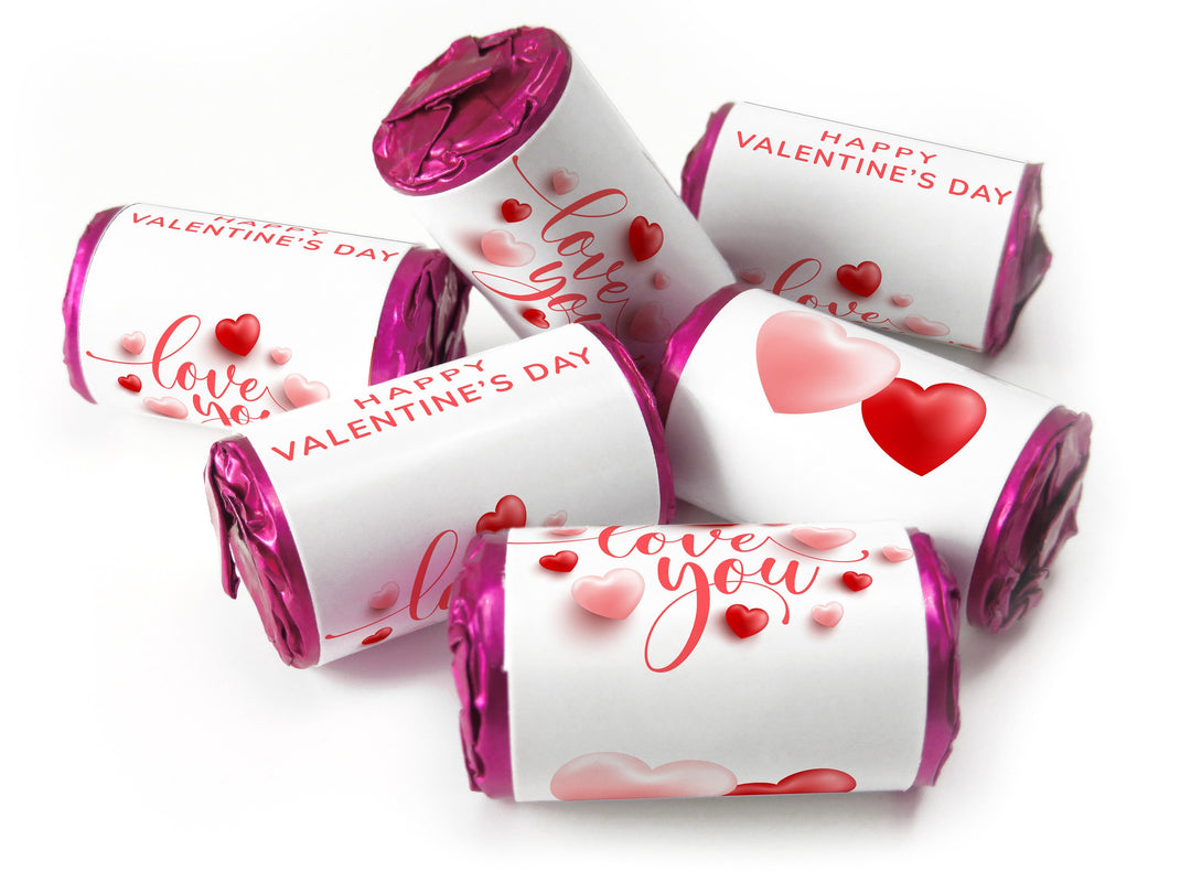 Valentines Day Favours - Love Heart Sweets with Inner Foil choices - Valentine V6