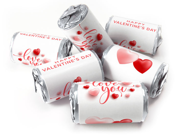 Valentines Day Favours - Love Heart Sweets with Inner Foil choices - Valentine V6