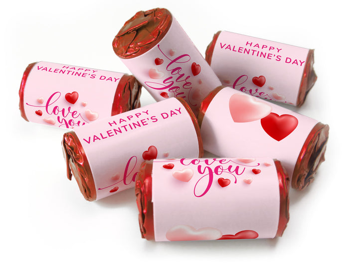 Valentines Day Favours - Love Heart Sweets with Inner Foil choices - Valentine V7