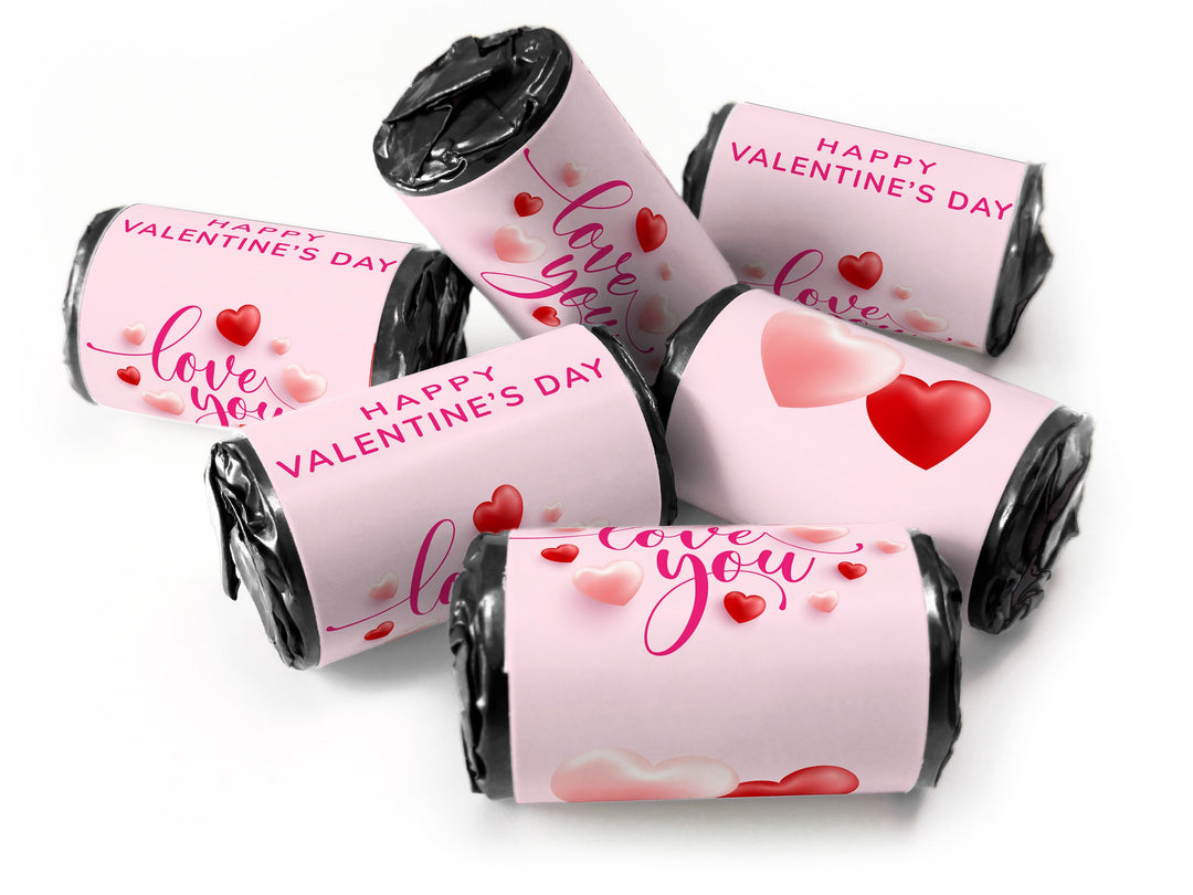 Valentines Day Favours - Love Heart Sweets with Inner Foil choices - Valentine V7