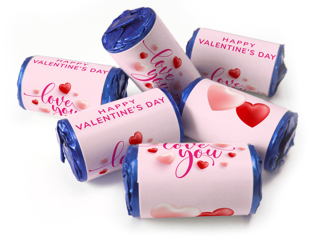 Valentines Day Favours - Love Heart Sweets with Inner Foil choices - Valentine V7