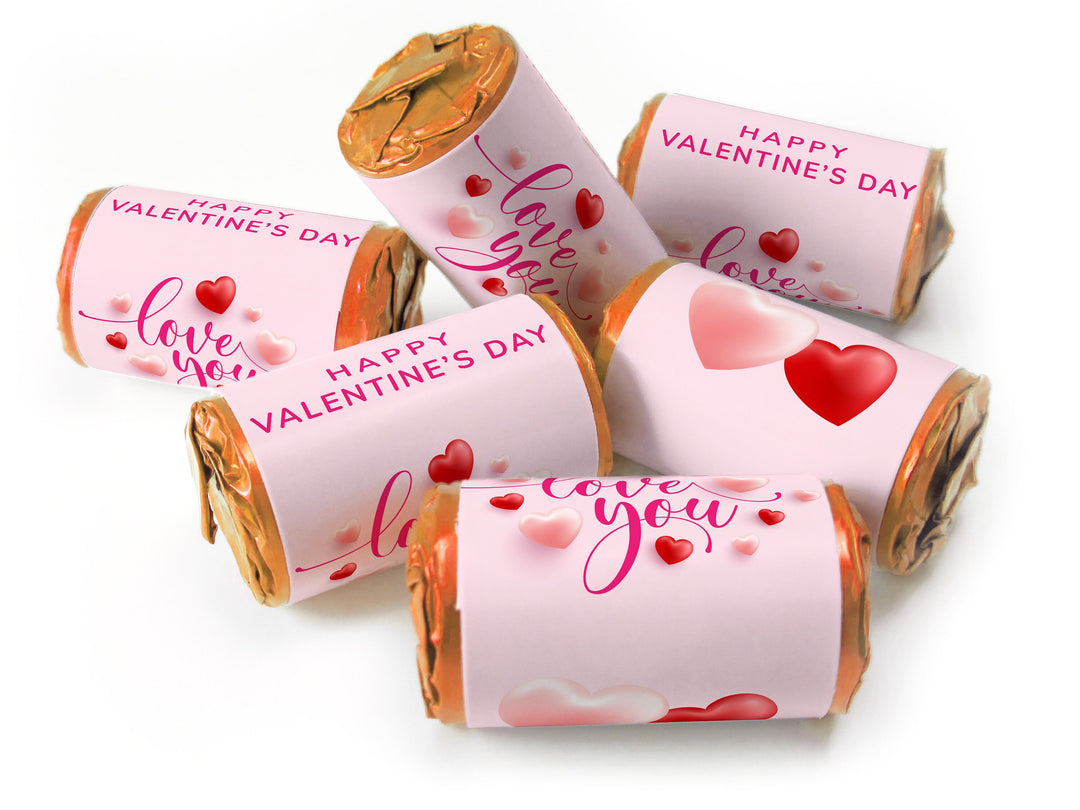 Valentines Day Favours - Love Heart Sweets with Inner Foil choices - Valentine V7