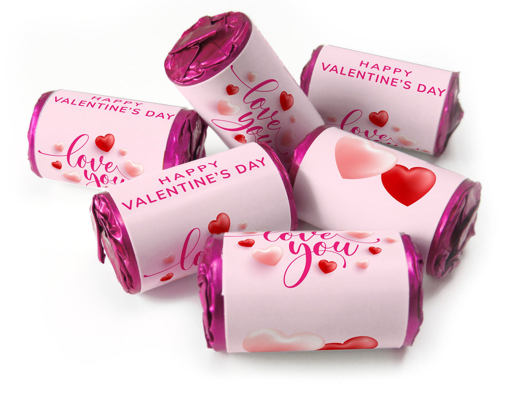 Valentines Day Favours - Love Heart Sweets with Inner Foil choices - Valentine V7