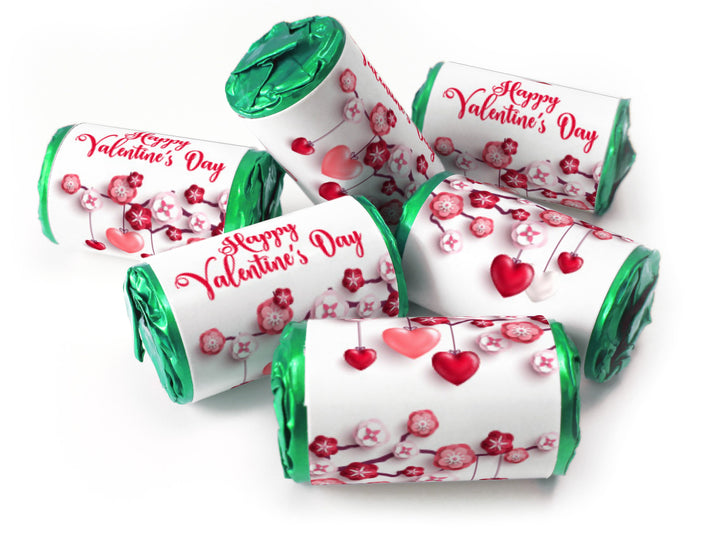 Valentines Day Favours - Love Heart Sweets with Inner Foil choices - Valentine V1