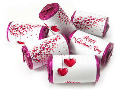 Valentines Day Favours - Love Heart Sweets with Inner Foil choices - Valentine V2