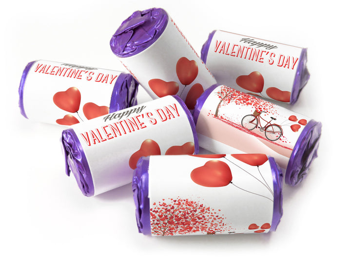 Valentines Day Favours - Love Heart Sweets with Inner Foil choices - Valentine V4