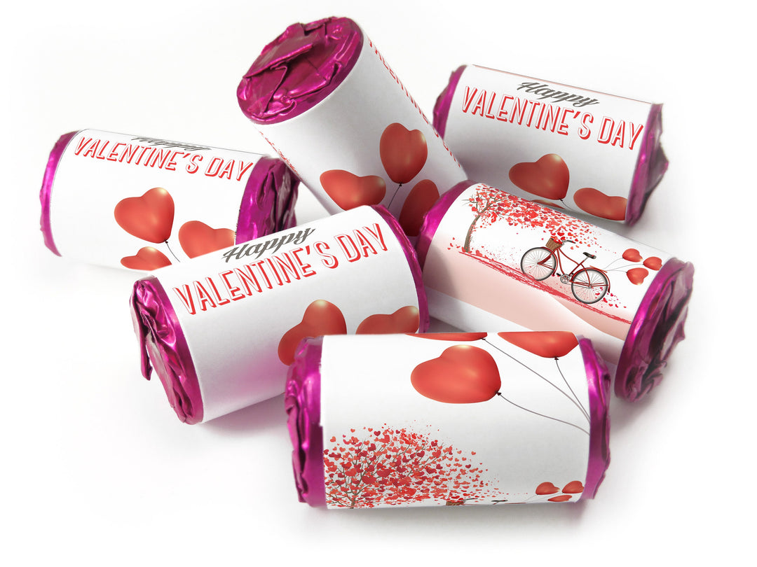 Valentines Day Favours - Love Heart Sweets with Inner Foil choices - Valentine V4