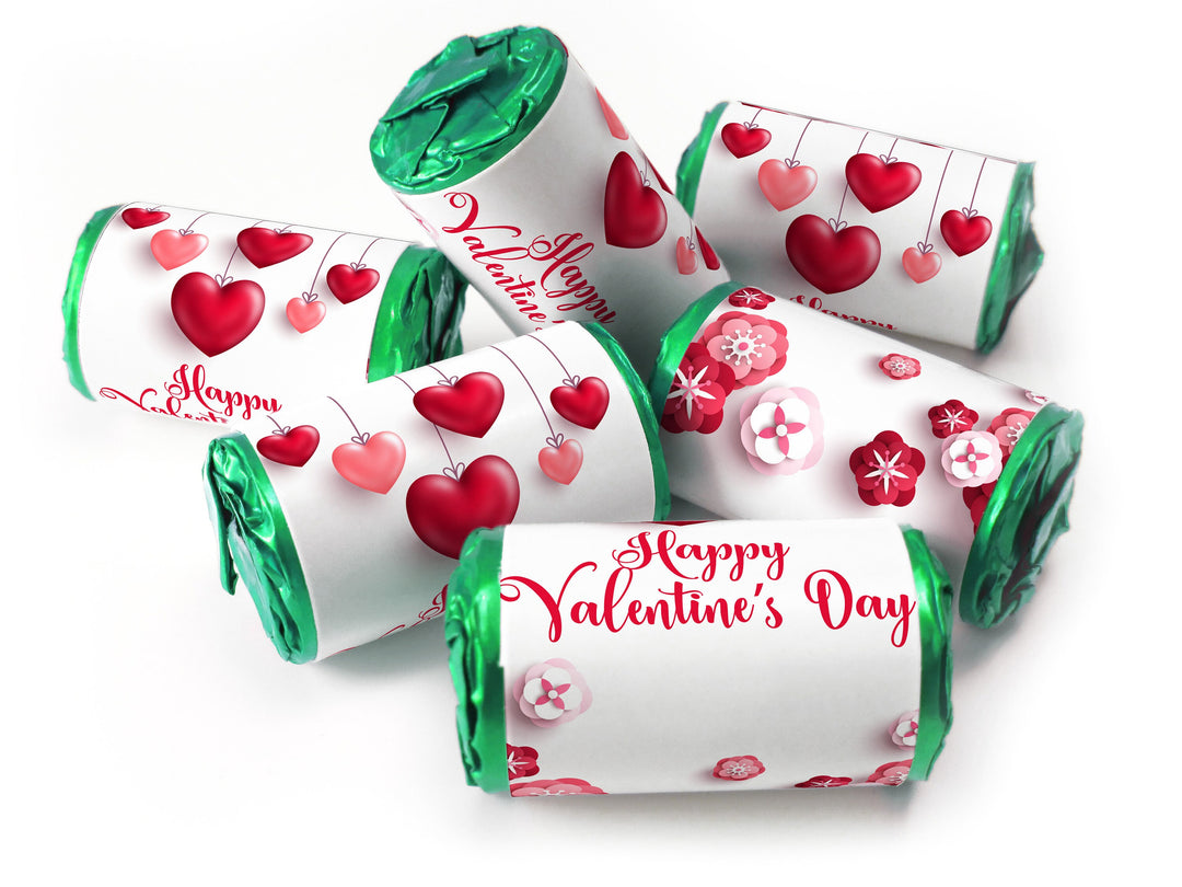 Valentine Day Favours - Love Heart Sweets - with Foil Choices - Valentine V3