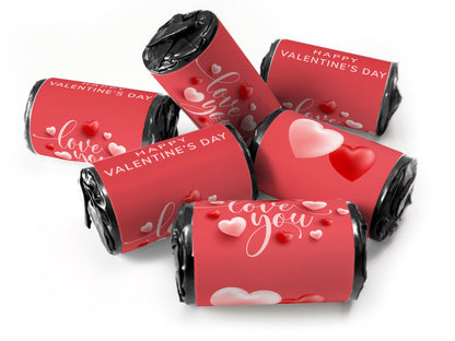 Valentines Day Favours - Love Heart Sweets with Inner Foil choices - Valentine V5