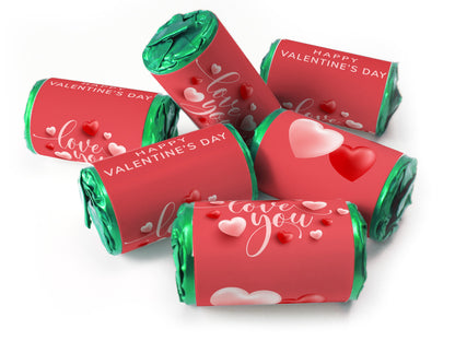 Valentines Day Favours - Love Heart Sweets with Inner Foil choices - Valentine V5