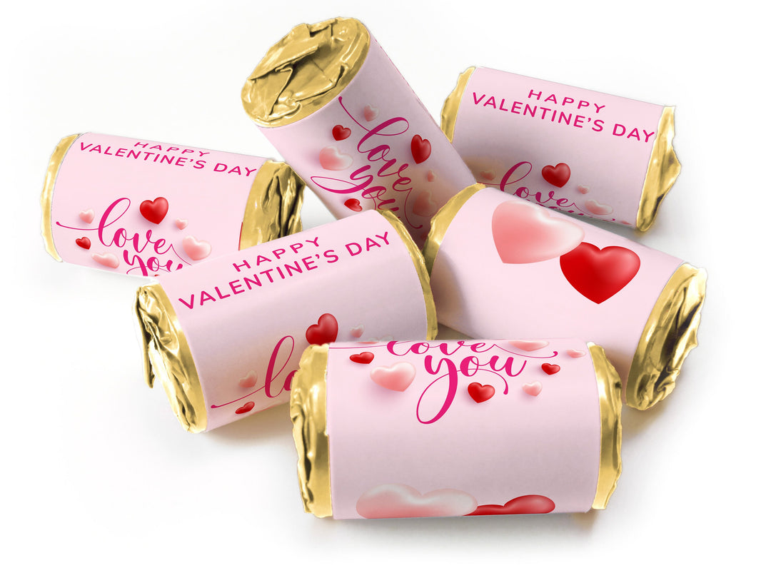 Valentines Day Favours - Love Heart Sweets with Inner Foil choices - Valentine V7