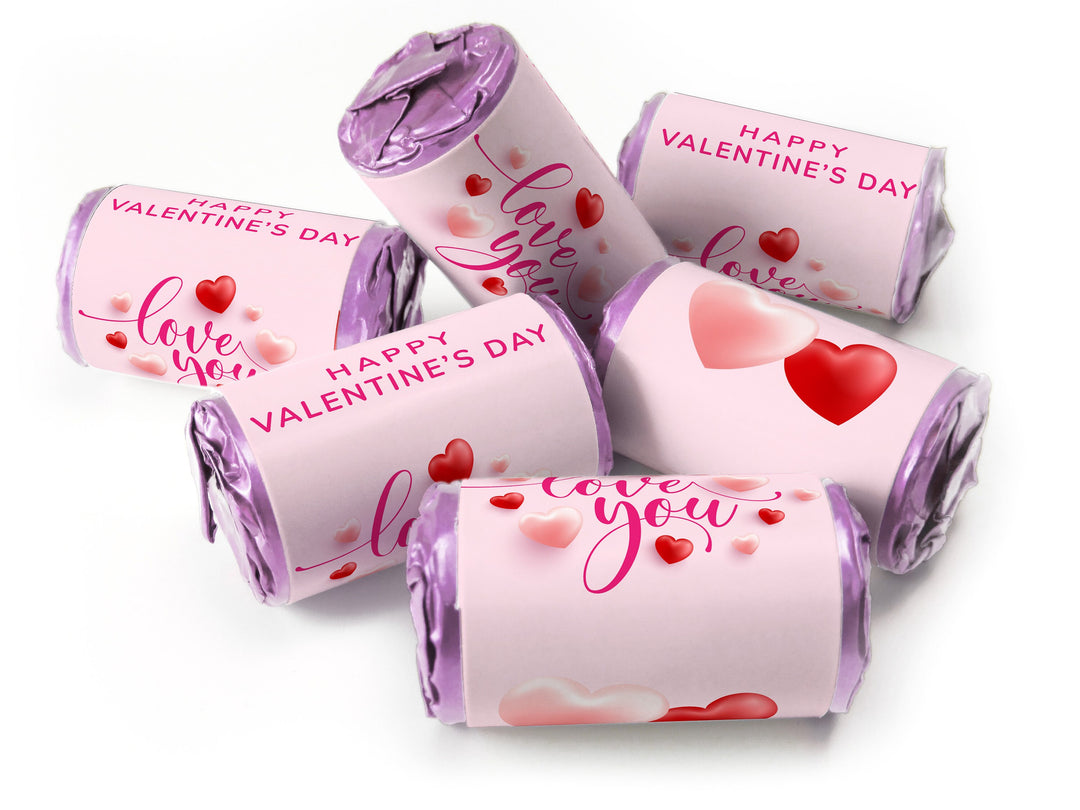 Valentines Day Favours - Love Heart Sweets with Inner Foil choices - Valentine V7