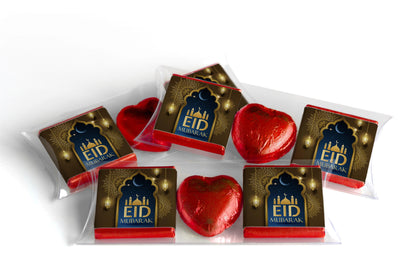 EID Heart Trio Day Chocolates - Neapolitan Chocolates - V3  Brown