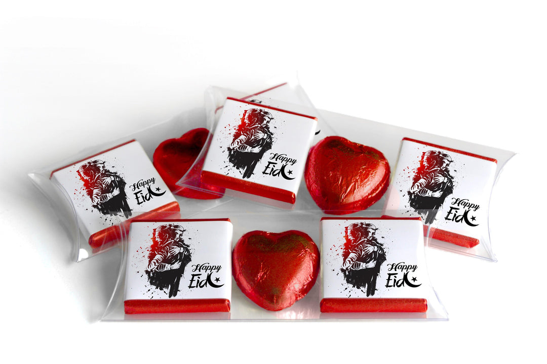 EID / Ramadan Kareem Heart Trio Day Chocolates - Neapolitan Chocolates - V0