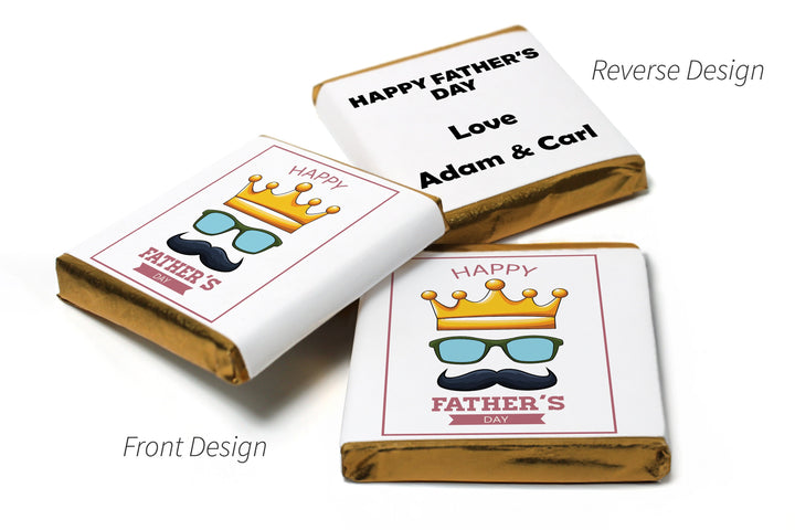 Fathers Day / Best Dad Chocolates - Personalised Favours - Neapolitan Chocolates - V3